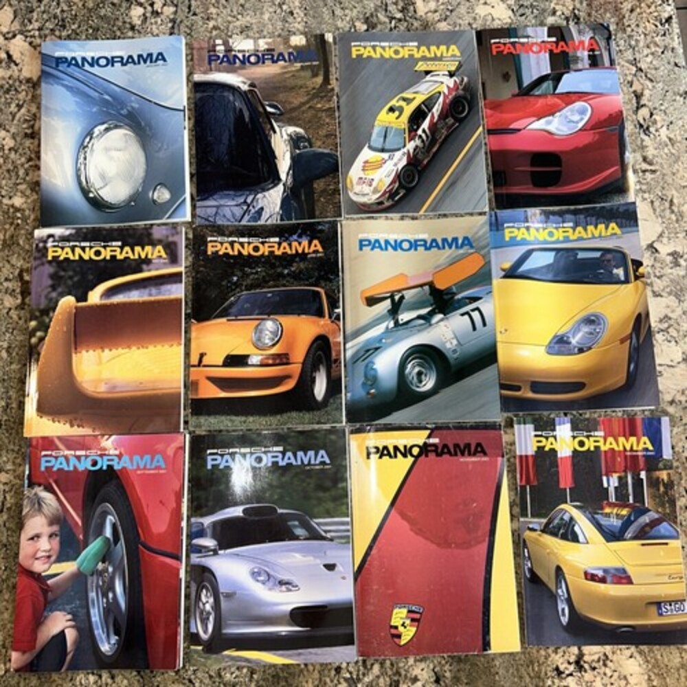 PORSCHE Panorama MAGAZINE 2001 Lot of 12 FULL YEAR Club of America
